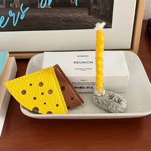 Simpatico segnalibro in pelle formaggio carino cartone animato protezione angoli libri