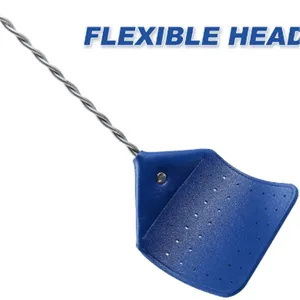 Flexible head metal wire handle mosquito fly swatter detail view outdoor home tool