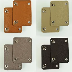 Multi-color leather bag handle wrap detachable luggage accessories anti-chafing snap leather pull