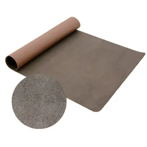 Detailed brown leather picnic mat texture foldable camping desk mat for outdoor use