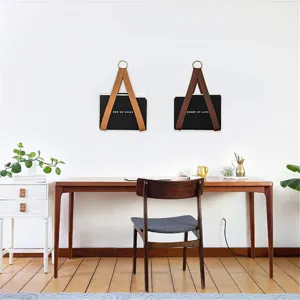 Leren hangende tijdschriftenhouder muurmontage dossier organizer voor kantoor studie decor