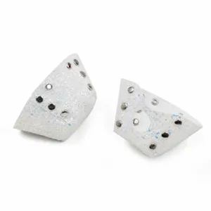 Weiße Glitzer Rollschuh Zehenschützer, Leder Zehenschutz Abdeckungen für Quad Skates.