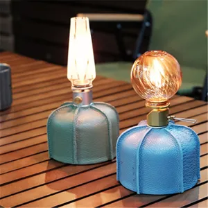 Outdoor flat gas tank leather protective cover camping fuel cylinder sleeve decor
