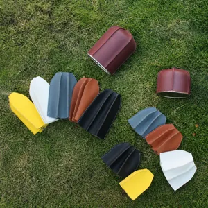Cubierta protectora de cuero para cartucho de gas de camping multicolores detalle equipamiento