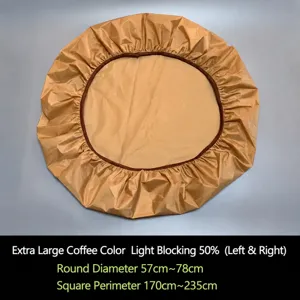Extra large brown universal lampshade cover, 50% shading, fits round and square lights.