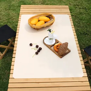 Tapis de pique-nique en cuir pliable imperméable natte de table de camping en plein air