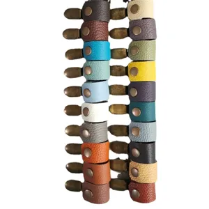 Clip per cappello in pelle multicolore fermaglio becco d'anatra accessorio per borsa