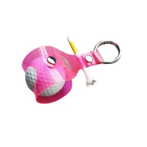 Transparente PVC Golfballtasche Schlüsselanhänger Tragbarer Jelly Farbe Halter mit Tee