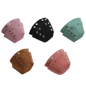 Rollschuh Zehenschutz Wildleder PVC Quad Rollschuh Zehenschützer Metallösen Verschleißfeste Skating Zubehör