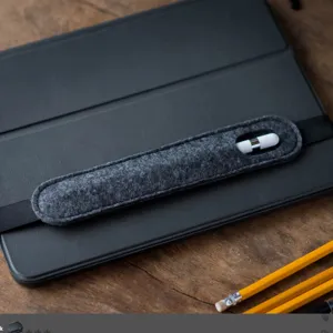 Felt tablet stylus holder with high elastic band for iPad pencil pouch protective sleeve