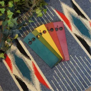 Colorful PU leather bookmarks set with iconic wizard theme design for office school stationery use