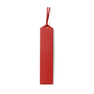 Red PU leather bookmark with tassel strap elegant stationery office supplies