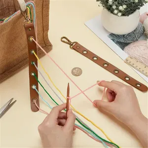 Organisateur de fil en cuir DIY outil anti-emmêlement guide-fil portable avec crochets