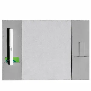 Korean style minimalist PU leather notebook cover, removable book protector with pen holder.