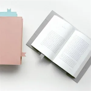 Minimalist PU leather book cover notebook protector with bookmark tab for diary planner
