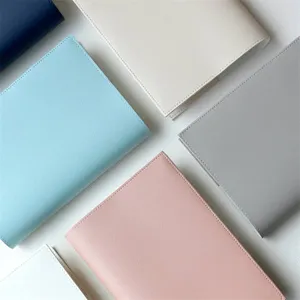 Minimalist PU leather book cover notebook protector aesthetic planner cover versatile stylish