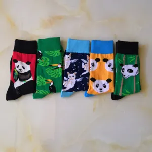 Cute Cartoon Printed Mid-Tube Cotton Socks Multi-Pattern Casual Cotton Socks Detail View