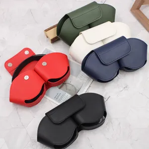 Premium PU leather storage case designed for AirPods Max, portable protective headphone bag.