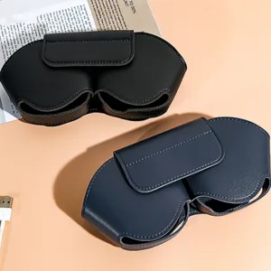 Premium leather headphone storage bag for over-ear bluetooth headsets protective carry case