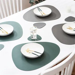 Irregular oval placemat set modern dining table heat resistant placemat table decor