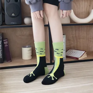 Lustige Frosch Socken für Damen und Herren, süße Neuheit Baumwollsocken für den Herbst.