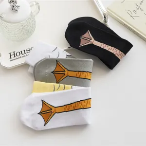 Cute funny duck feet mid tube socks set, comfortable casual cotton socks for women and men.