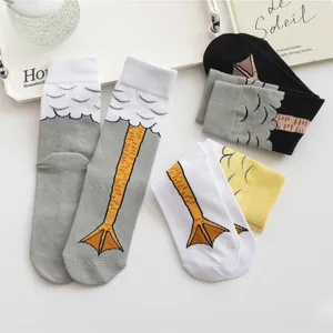 Funny animal duck feet crew socks for men and women, creative autumn winter novelty cotton socks.