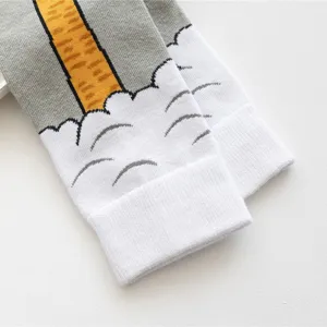 Cute creative animal duck feet mid-tube socks autumn winter knitted cotton socks detail