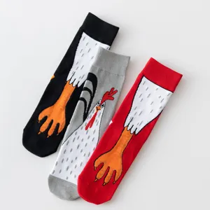 Funny Animal Chicken Feet Crew Socks Cute Novelty Casual Cotton Blend Mid Calf Socks For Women Men Fashion Socks Gift