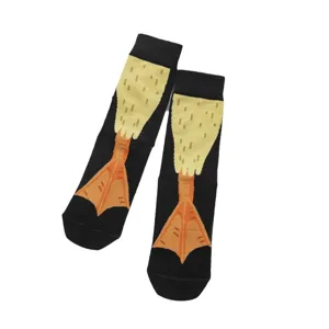 Funny duck feet design crew socks for men and women, creative autumn winter cotton socks.