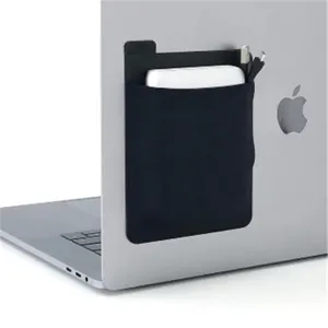 Pochette de rangement adhésive pour ordinateur portable et sac de souris élastique