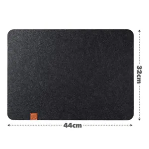 Mantel individual de fieltro gris oscuro alfombrilla de escritorio antideslizante