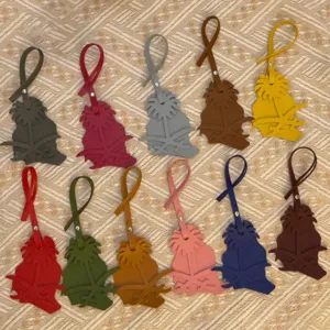 Ensemble de pendentifs en cuir carte d'Arabie Saoudite, charm coloré pour sac et décor de voiture.