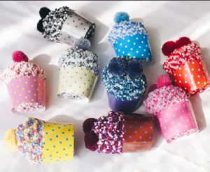 Women Winter Warm Coral Fleece Sleep Socks Cute Cake Packaging Fuzzy Floor Socks Mid Tube Comfortable Home Socks