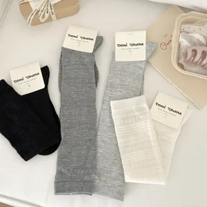 Sommer dünne atmungsaktive Damen Waden Socken Ballett Stil süße Stiefelsocken