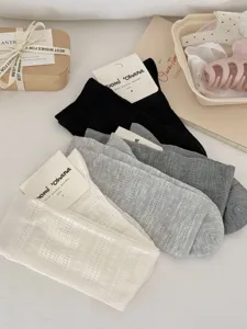 Ballett Stil Mesh Wadenstrümpfe Damen, atmungsaktive dünne Sommer Langrohr Socken Detail Ansicht.