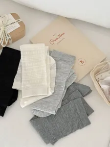 Damen Ballett Stil Mesh Wadenstrümpfe atmungsaktiv dünn Frühling Herbst Kniestrümpfe
