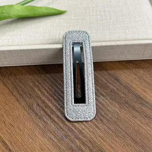 Pinza per capelli glitterata argentata donna fermaglio snap dolce stile casual