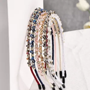 Elegantes Kristall Perlen Haarreif süßer Vintage Strass Haarreif Damen Haarschmuck