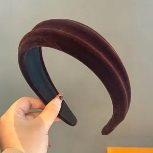 Velvet Wide Brim Headband High Crown Nonslip Hair Hoop Chic Solid Color Hair Band For Women Daily Hair Accessories