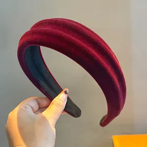 Maillard velvet wide headband for women, stylish high-crown daily hair hoop accessory.