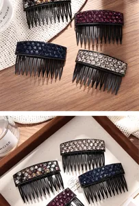 Peineta de estrás brillante cristal pinza lateral flequillo antideslizante accesorios pelo
