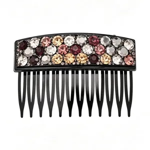 Peineta de pedrería, pinza de pelo de cristal de lujo para mujer, accesorio elegante para peinado.