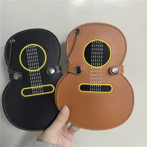 Etui en cuir pour mediator de guitare pochette de rangement creative accessoire sac