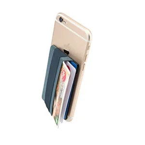 Autocollant de porte-carte de téléphone en tissu Lycra élastique poche arrière horizontale.