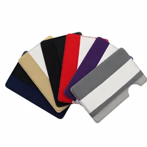 Porte-Cartes de Téléphone Lycra Anti-Chute Adhésif Poche Arrière de Téléphone Portefeuille Étui de Carte Universel Pour Smartphone
