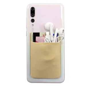 Portacarte elastico in Lycra per telefono adesivo tasca posteriore carte di credito ID.