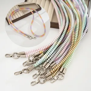Colorful TPU telephone wire phone lanyard crossbody chain adjustable strap for outdoor use