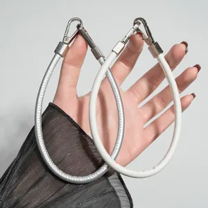 PU leather phone wrist strap lanyard colorful double buckle handbag replacement chain accessory
