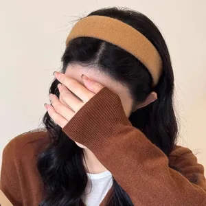 Breites Stirnband aus Wolle Filz stilvolles französisches Haarreif minimalistisches Accessoire